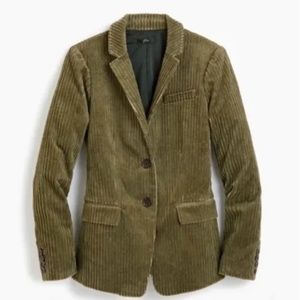 J. Crew Olive Green Ribbed Corduroy Blazer - Size 4